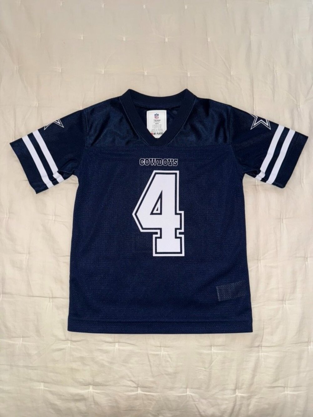 Dallas Cowboys Navy Blue Prescott Football Jersey XS